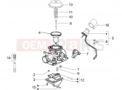 PIAGGIO Liberty 200 (ZAPM384) Carburetor's components