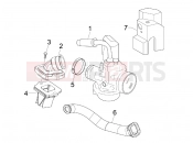 Carburettor, assembly - Union pipe - Piaggio Liberty 50 2T 2013