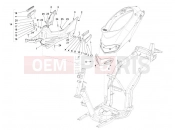 Central cover - Footrests - Piaggio Liberty 50 2T 2013