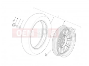 Rear wheel - Piaggio Liberty 50 2T 2013
