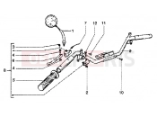Handlebars component parts - Piaggio Liberty 50 4T