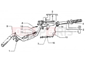 Handlebars component  parts - Piaggio Liberty 50 4T
