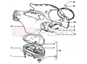 Speedometers kms.-handlebar cover - Piaggio Liberty 50 4T