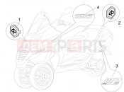 PIAGGIO MP3 125 Plates - Emblems