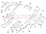 PIAGGIO MP3 125 Hibrid Side cover - Spoiler