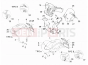 PIAGGIO MP3 300 4T 4V ie LT Hibrid Wheel huosing - Mudguard