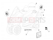 PIAGGIO MP3 300 ie LT & Sport Plates - Emblems