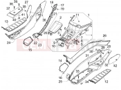 PIAGGIO MP3 300 ie LT Touring Central cover - Footrests