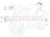 PIAGGIO MP3 300 ie Touring Remote control switches - Battery - Horn