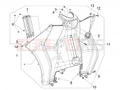 PIAGGIO MP3 300 ie Touring Front glove-box - Knee-guard panel
