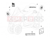PIAGGIO MP3 300 ie Touring Plates - Emblems