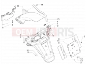PIAGGIO MP3 300 ie Business - Sport - Enjoy Rear cover - Splash guard