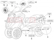 PIAGGIO MP3 500 (USA) Plates - Emblems