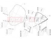 PIAGGIO MP3 500 LT Sport - Business Windshield - Glass
