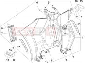 PIAGGIO MP3 500 Sport (USA) Front glove-box - Knee-guard panel