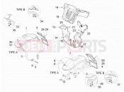 PIAGGIO MP3 500 Sport (USA) Wheel huosing - Mudguard