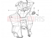 PIAGGIO NRG Power DD Front glove-box - Knee-guard panel