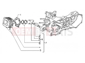 Cylinder-piston-wrist pin assy. - Piaggio NRG Power DT
