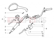 Handlebars component parts - Piaggio NRG Power DT