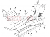 PIAGGIO NRG Power DT Central cover - Footrests