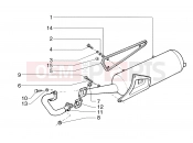 PIAGGIO Sfera 125cc Exhaust pipe