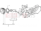 PIAGGIO Sfera RST 50 Cylinder-piston-wrist pin, assy