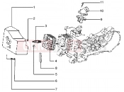 PIAGGIO Cylinder head and induction pipe