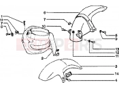 PIAGGIO Front and rear mudguard