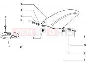 PIAGGIO Typhoon 125 XR 2T Front and rear mudguard