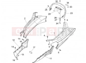 Side cover - Spoiler - Piaggio X Evo 400 2007