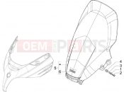 Windshield - Glass - Piaggio X Evo 400 2007