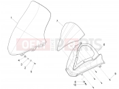 PIAGGIO X10 500 4V I.E. Windshield - Glass