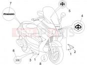 PIAGGIO X8 200 Plates - Emblems