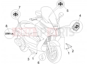 Plates - Emblems - Piaggio X8 250 ie 2005