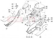 PIAGGIO X8 400 ie Central cover - Footrests