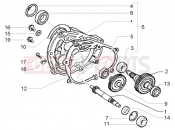 PIAGGIO X9 250 Evolution Rear wheel shaft
