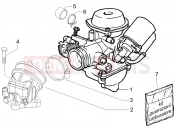 PIAGGIO X9 250 Evolution Carburettor, assembly - Union pipe