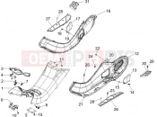 PIAGGIO X9 250 Evolution Central cover - Footrests
