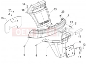 PIAGGIO X9 500 Evolution ABS Rear cover - Splash guard