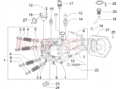PIAGGIO X9 500 Evolution hengerfej - szelep