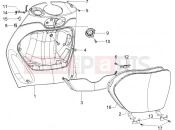 PIAGGIO Zip 50 SP Front glove-box - Knee-guard panel