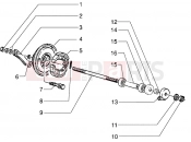 PIAGGIO Zip 50 RST Front wheel component parts