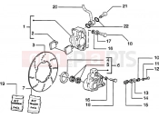 PIAGGIO Zip SP 50 H2O Brake caliper - Brake disc