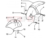 PIAGGIO Zip SP 50 H2O Front and rear mudguard