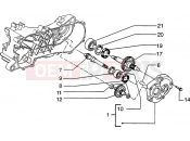 PIAGGIO Zip SP 50 H2O Rear wheel shaft
