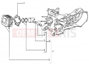 PIAGGIO Fly 50 2T Cylinder-piston-wrist pin, assy
