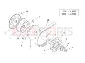 APRILIA Mojito / Habana 50 2T (motor.Aprilia) Variator II ('99-2001 I.M. C)