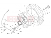 APRILIA SR 50 Di-Tech & Carb. Rear wheel - drum brake