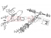 DERBI Atlantis 50 2T LC Drive shaft - Cylinder - Piston
