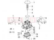 derbi Boulevard 100 4T Carburetor's components